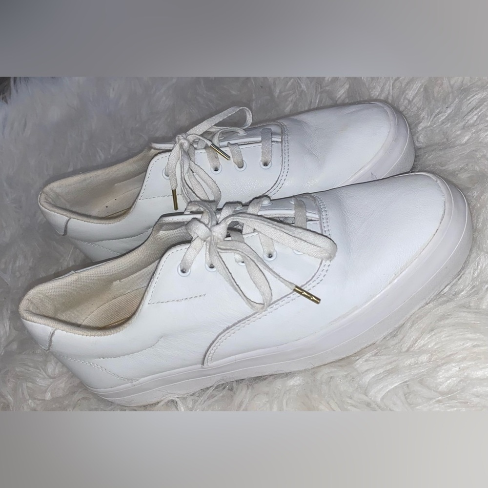 Women's white platform keds
